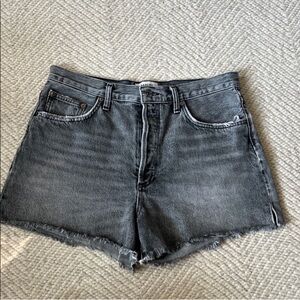 Agolde Dee denim shorts- faded black